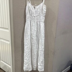 Faithfull the Brand Ivory Gathered Dress